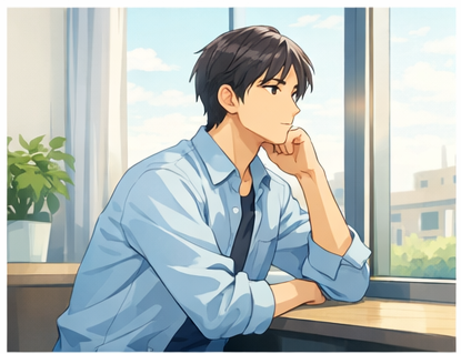 連絡が取れない状況に不安を感じ、窓辺で一人考え込む人のイメージ