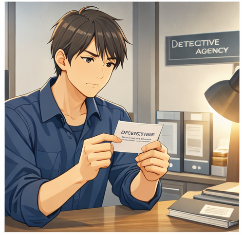 調査資料を前に、事実を確認しながら考えを整理する人物のイラスト